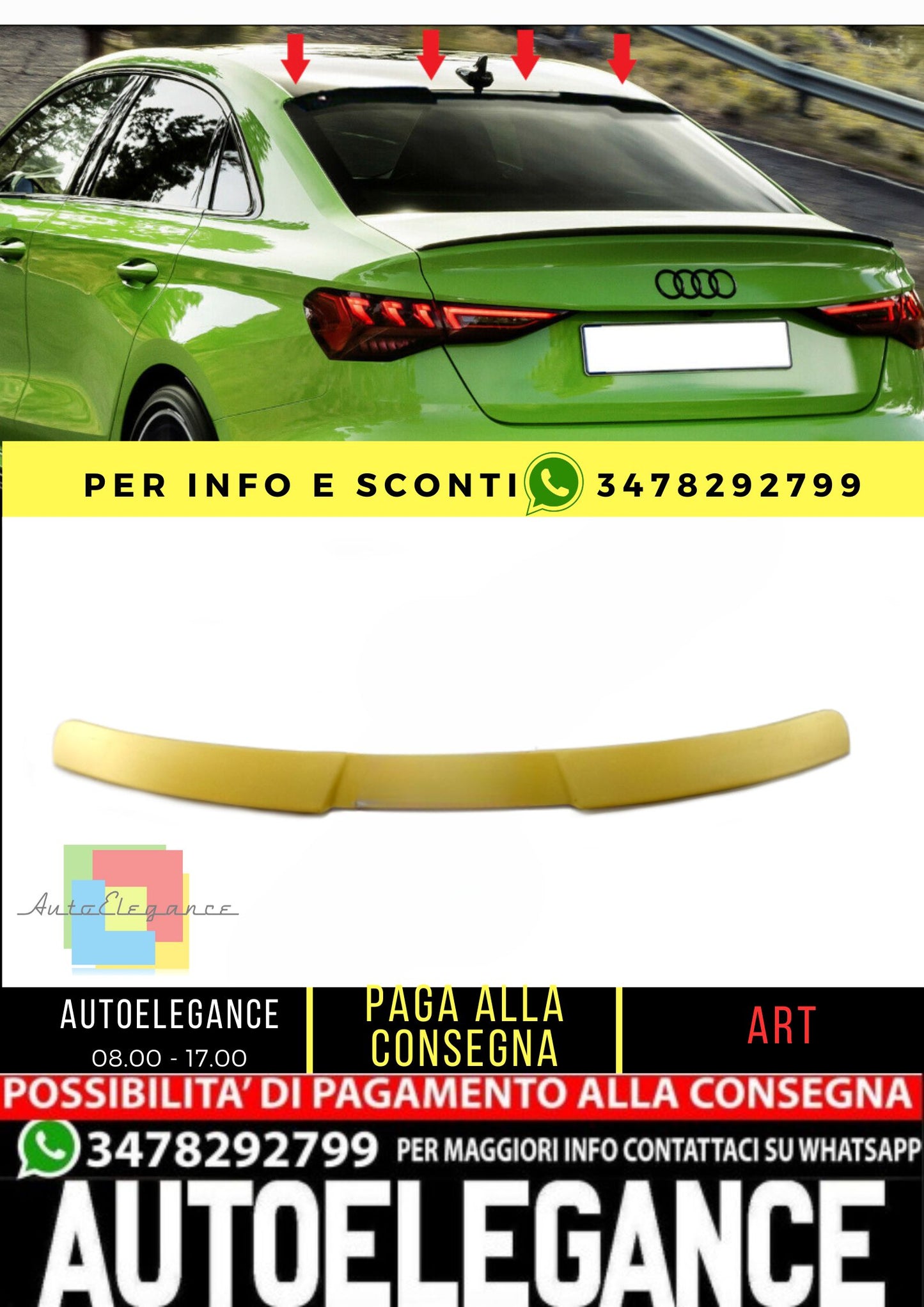 💎 SPOILER adatto per Audi A3 8Y 2020+