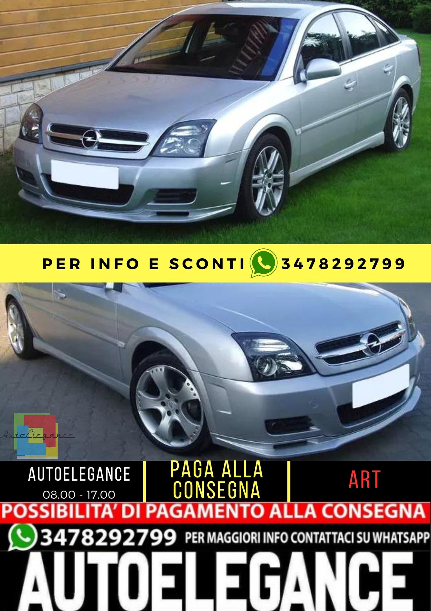 ✨KIT SPLITTER ADATTO PER OPEL VECTRA C GTS ( 2002-2005 )✨