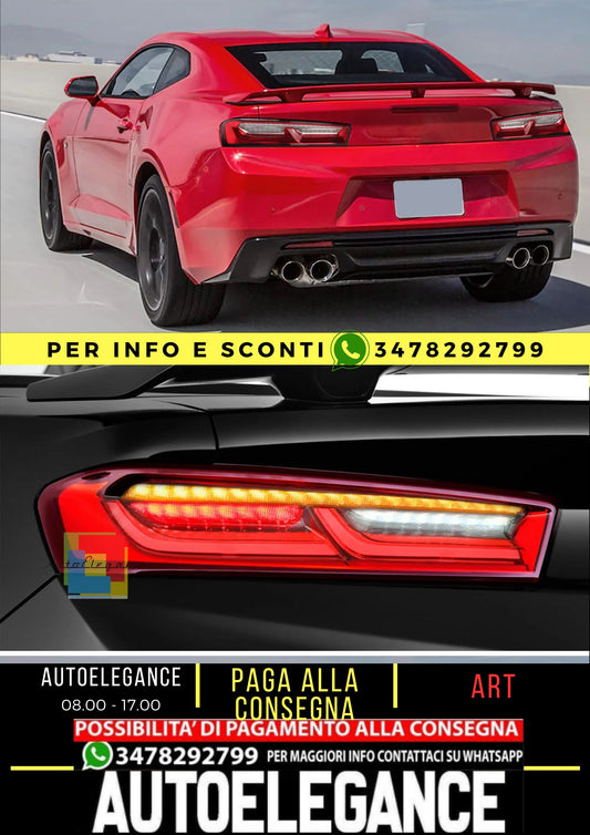 Fanali posteriori a LED per Chevrolet Chevy Camaro 2016-2018 con luci di retromarcia (adatti per modelli americani)