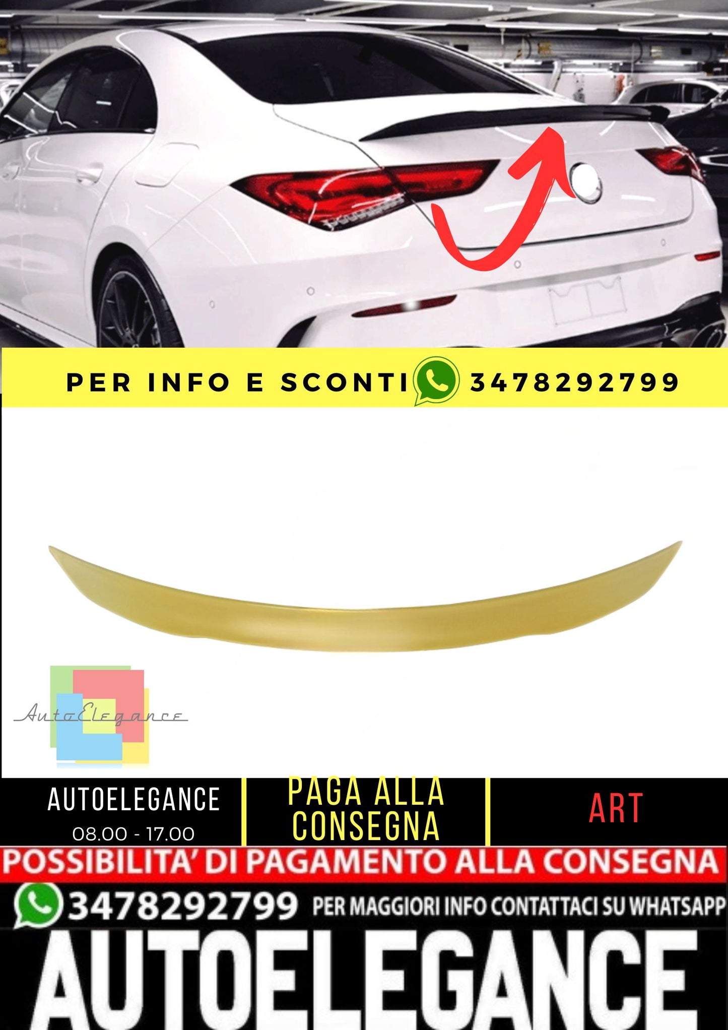 💎 SPOILER adatto per Mercedes CLA C118 2019+