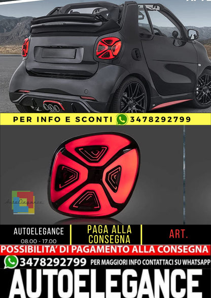 Fanali posteriori Full LED per Smart 453 Fortwo/Forfour 2015-2019 con animazione di avvio
