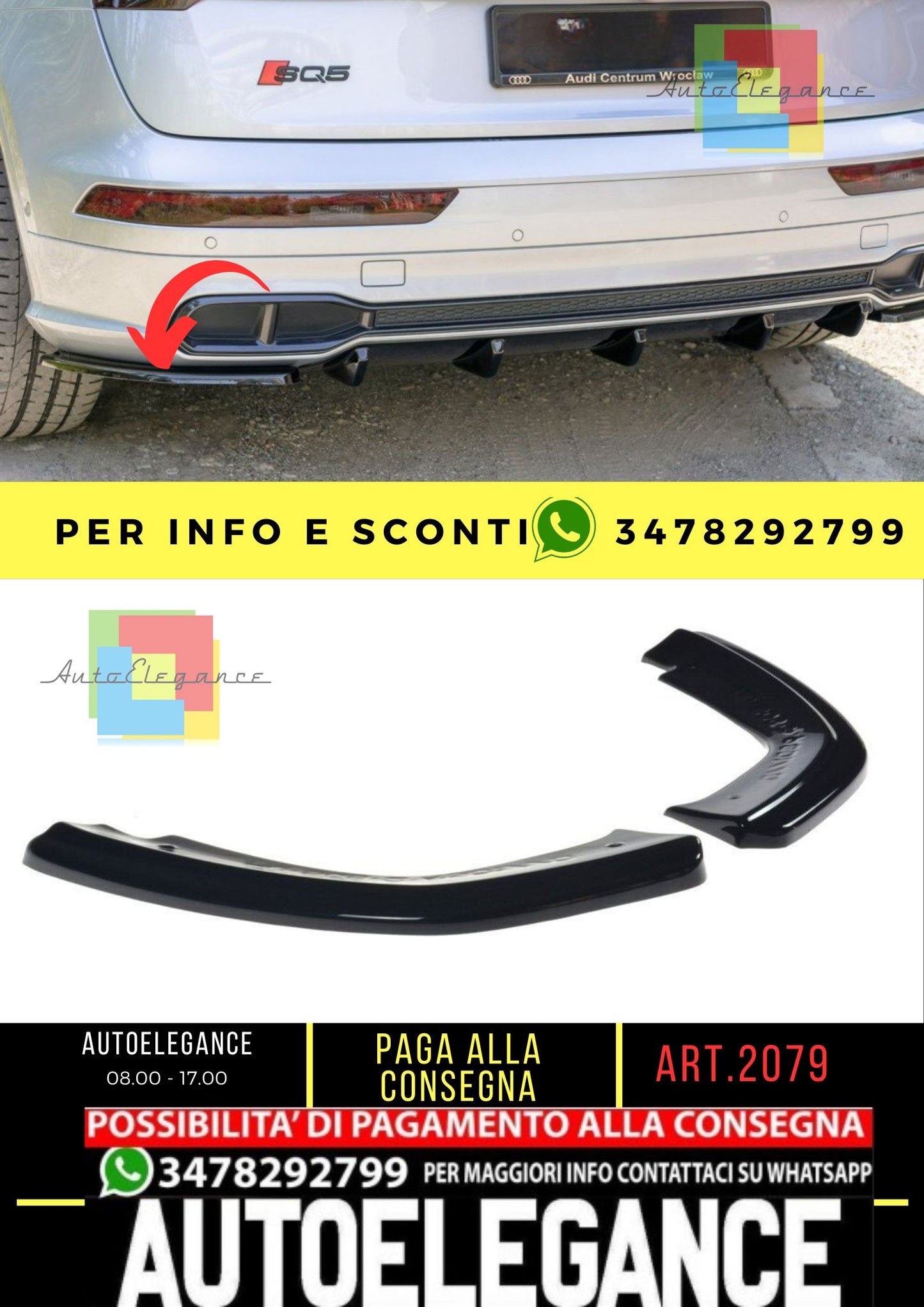 2079 FLAP Q5 2017-2020 SLINE SQ5 NERO LUCIDO