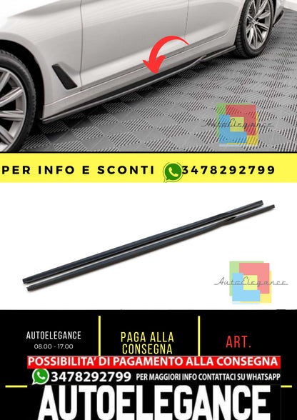 G30 MAX Side Skirts Lower Lip Piano Black Vacuum Plastic / 2017 - up