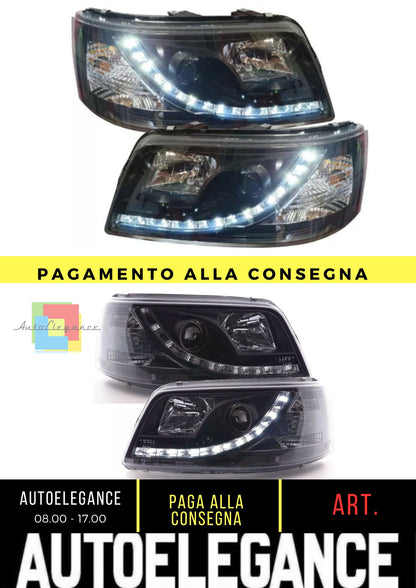 Set luci di posizione led fari neri per VW T5 BUS 03-09 Multivan Transporter
