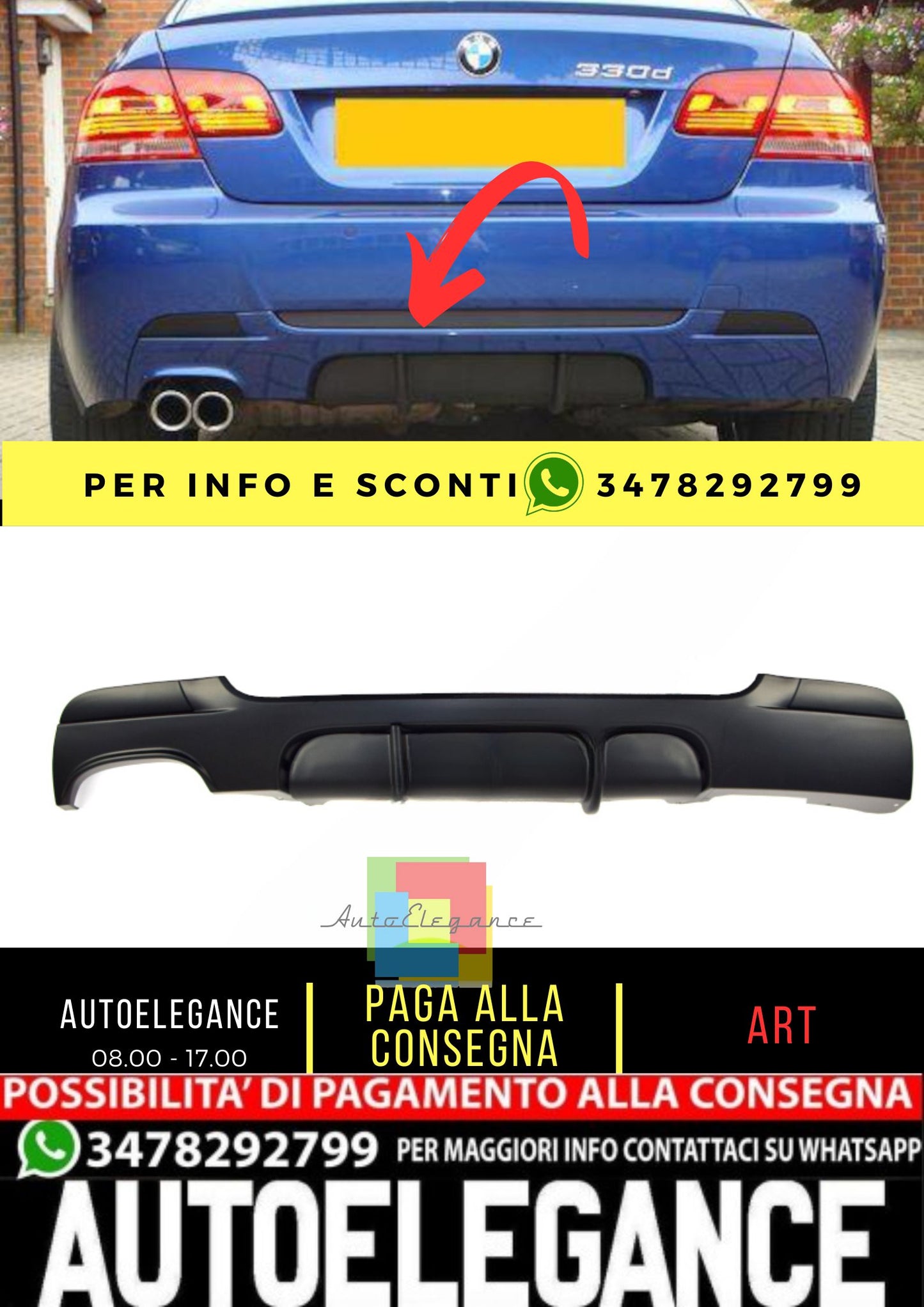 💎 DIFFUSORI adatto per BMW 3 E92 E93 2007-2013