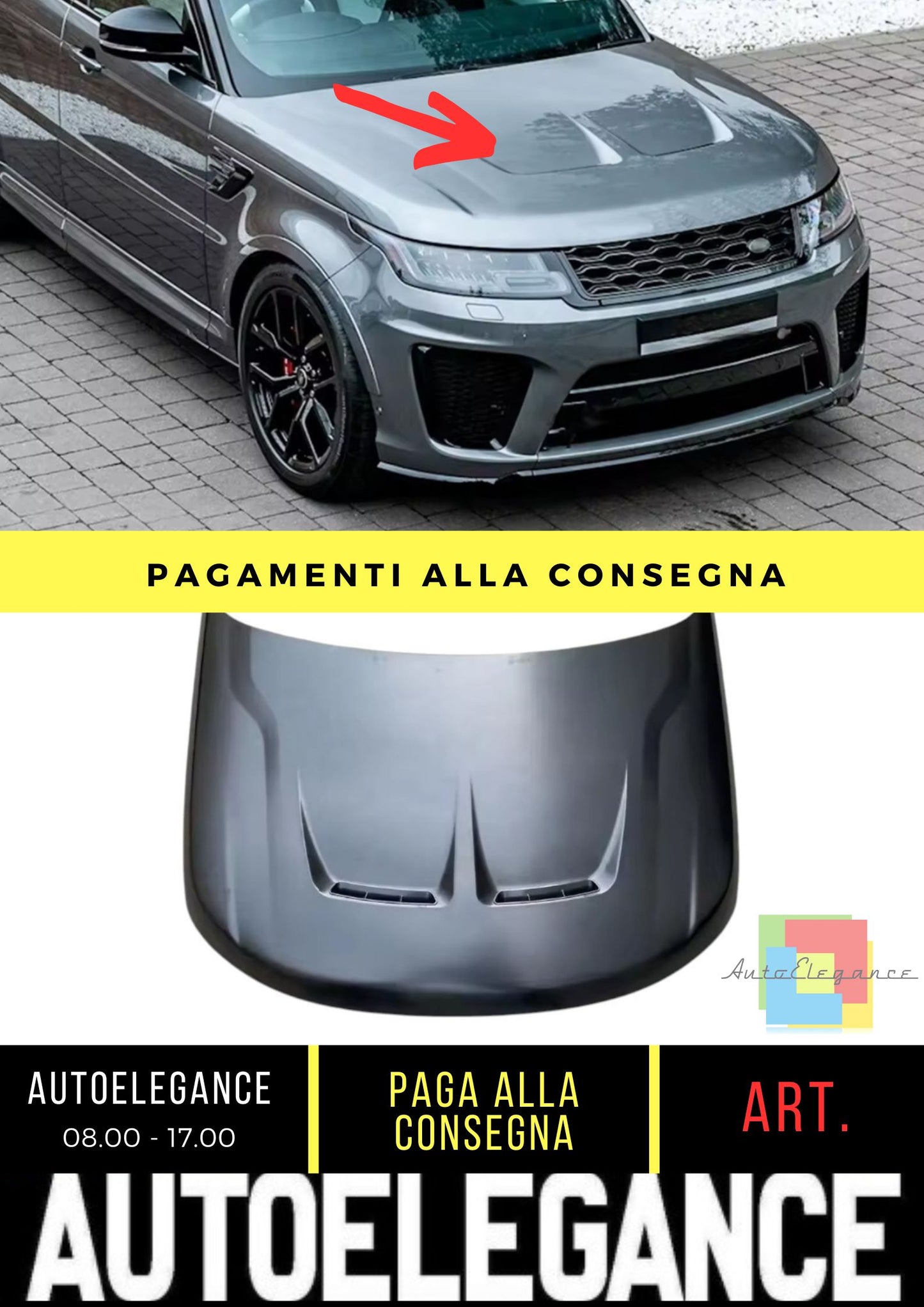Cofano adatto per Range Rover Sport L494 (2013-2021)