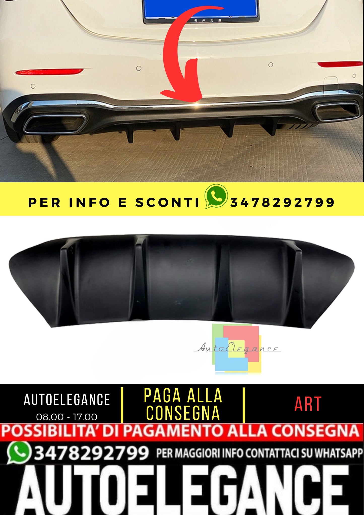 💎 DIFFUSORI adatto per Mercedes C class W206 2021+