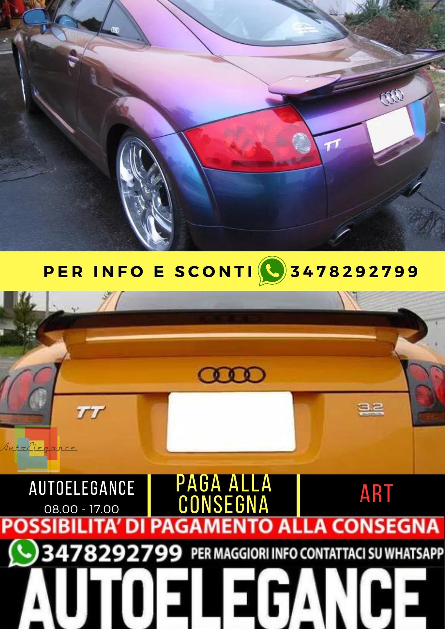 ⚡SPOILER ADATTO PER AUDI TT 8N SPORT ( 1998-2006 )⚡
