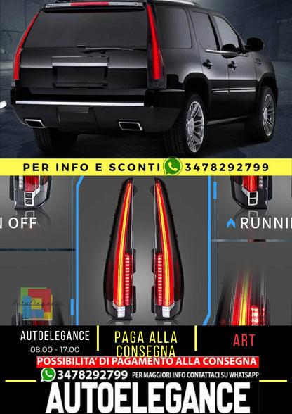 Fanali posteriori Full LED Cadillac Escalade 3rd Gen 2007-2014 12V 42W (non adatti a GMC e Chevrolet)