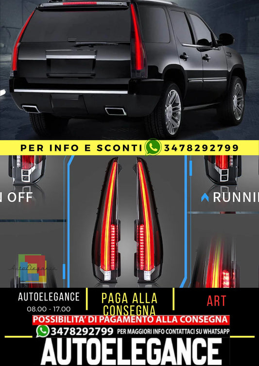 Fanali posteriori Full LED Cadillac Escalade 3rd Gen 2007-2014 12V 42W (non adatti a GMC e Chevrolet)