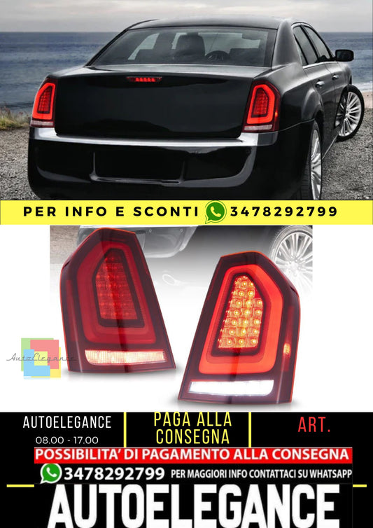 Fanali posteriori a LED per Chrysler 300 e Lancia Thema 2011-2014 con animazione di avvio