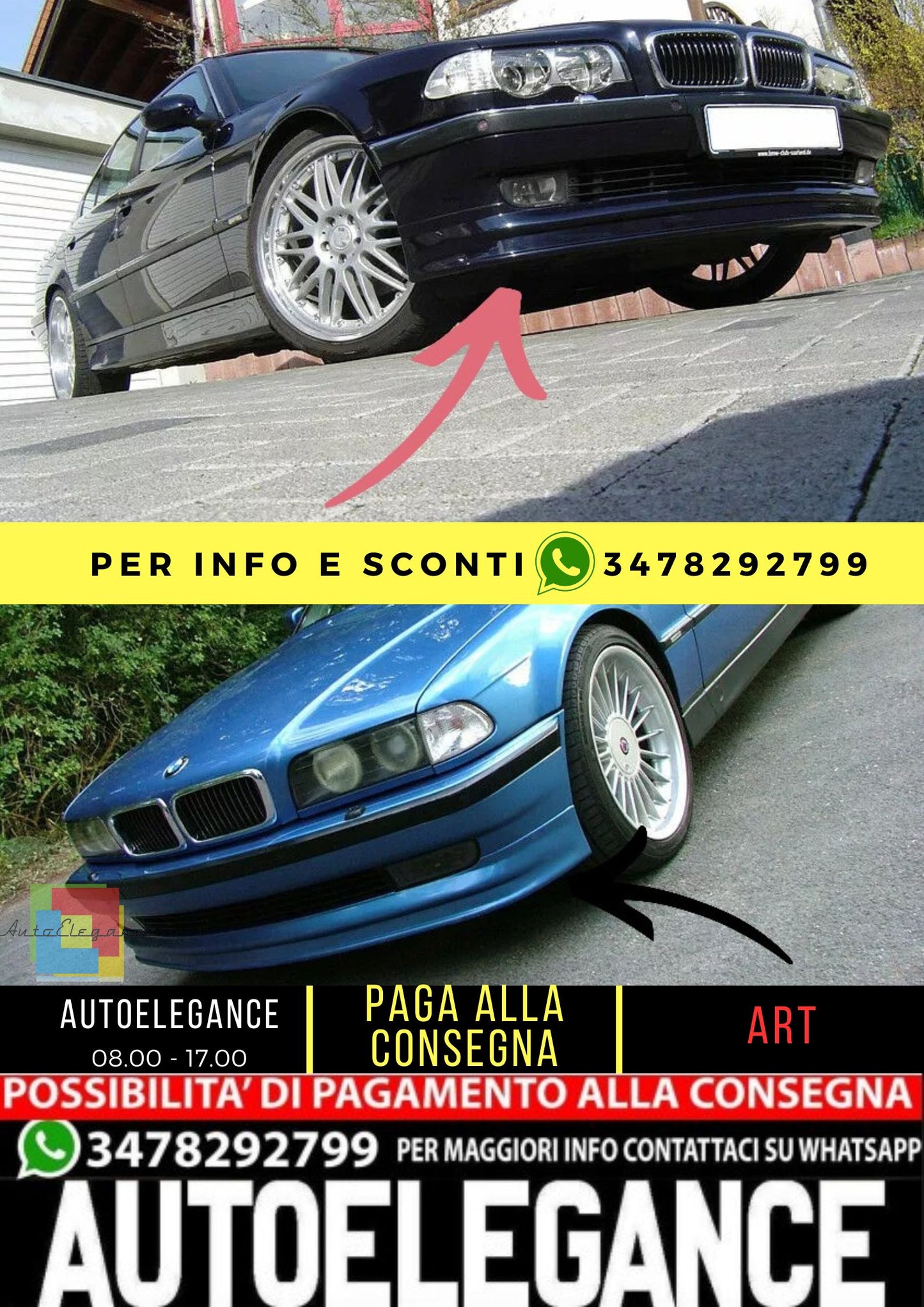 🔥KIT SPLITTER ADATTO PER BMW E38 SERIES 7 ( 1994-2001 )🔥