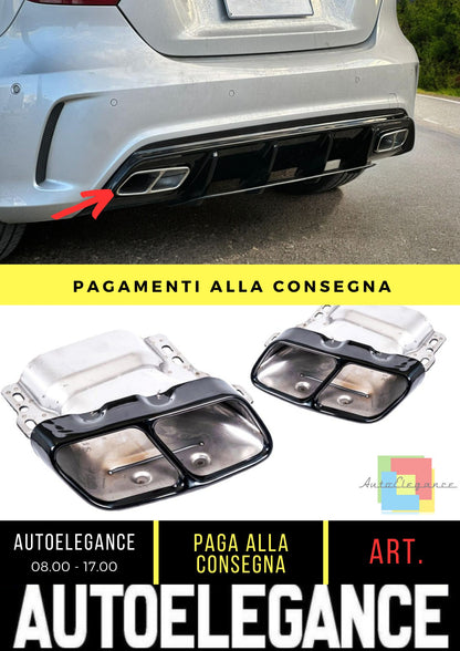 Terminali Scarico adatto per Mercedes A-Class (W176) CLA (W117) GLA (X156)