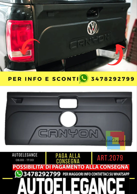 2080 TAILGATE PROTECTION AMAROK 2010-2021 MATT BLACK (CANYON) 