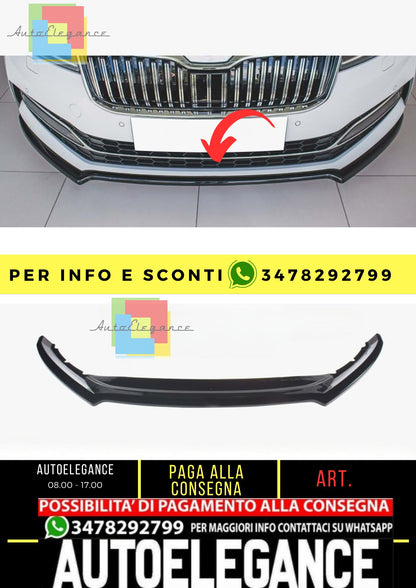 Superb MK3 FL Max V1 Labbro Frontale Piano Nero Vuoto Plastica / 2021 Dopo