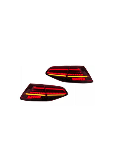Set luci posteriori dinamiche LED rosse luci di chiusura per VW Golf 7 AU