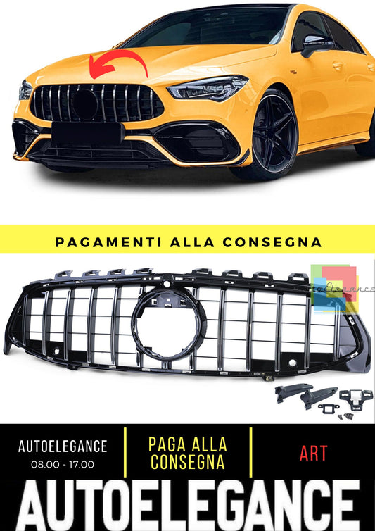 Griglia Sport Cromo Nero Lucido adatto per Mercedes CLA C118 X118 da 19