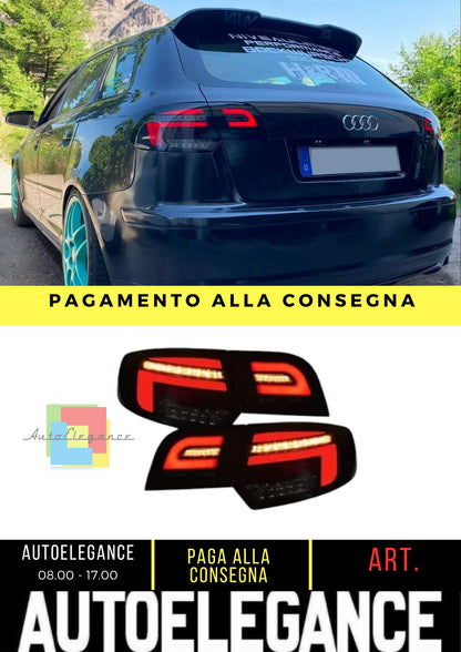 Audi A3 8P Sportback 09-14 Led Luci Posteriori Nero Indicatori di direzione