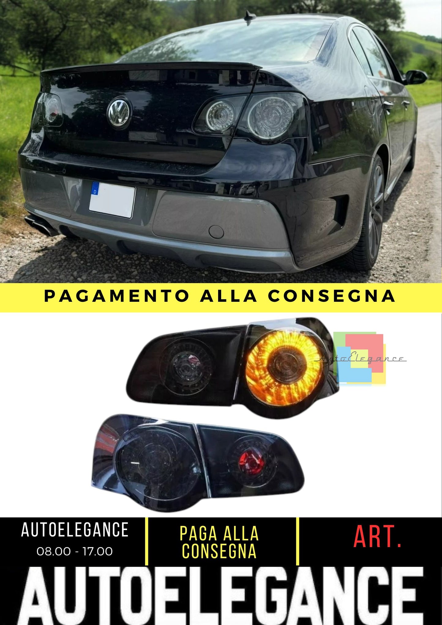 Luci posteriori LED grigio fumo per VW Passat 3C B6 anno 05-10 BERLINA marchio elettrico nuovo