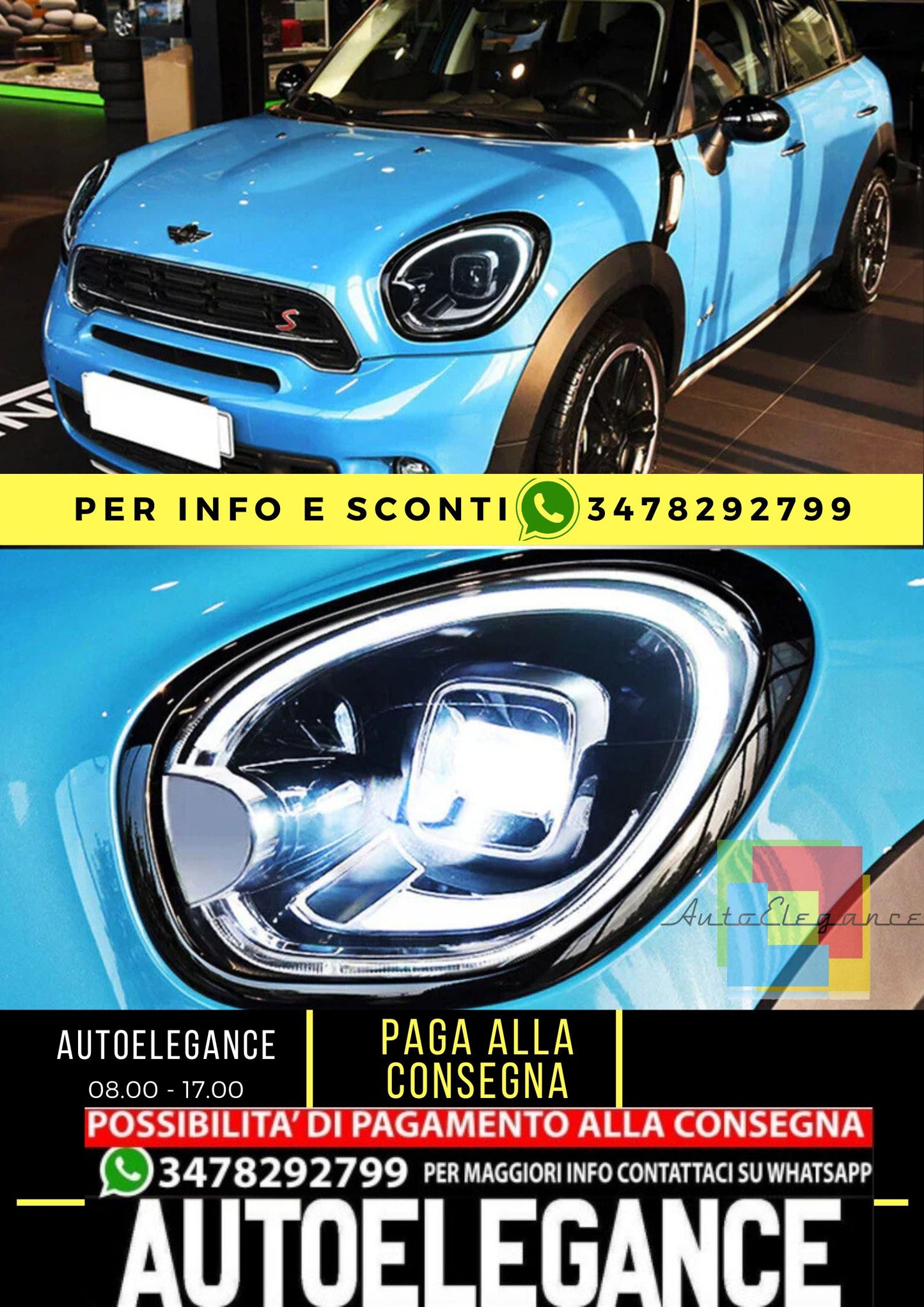 LED Headlights for BMW Mini Countryman R60 2010-2016 