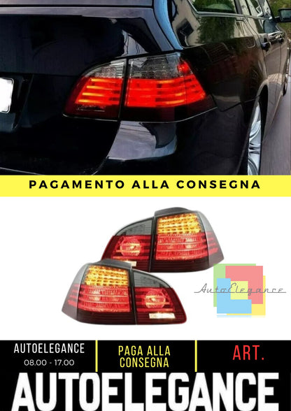 Fanali posteriori LED per BMW E61 Touring 2004-2007 rosso fumo set luci posteriori