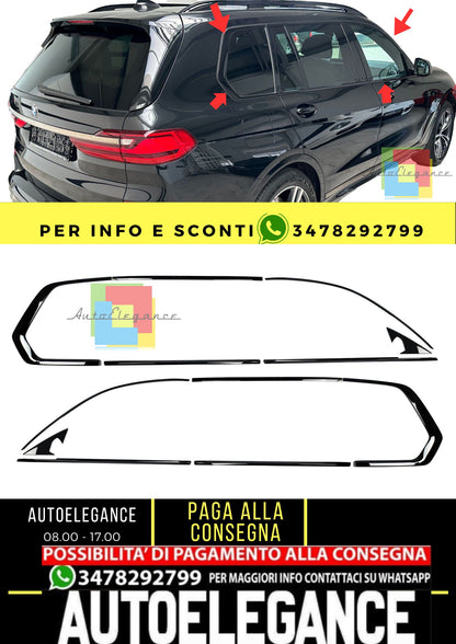 Copri fienstrini nero set di finiture BMW X7 G07 dal 2019