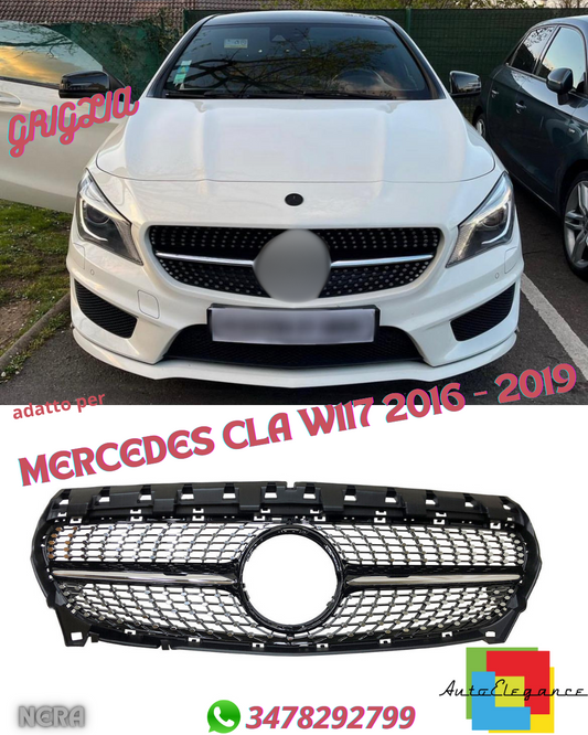⭐DIAMOND GRILLE SUITABLE FOR MERCEDES CLA W117 2016 - 2019⭐