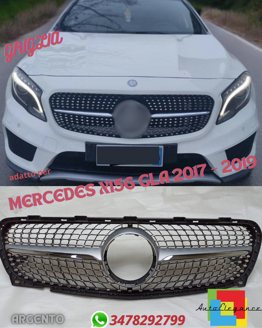 ⭐DIAMOND GRILLE SUITABLE FOR MERCEDES X156 GLA 2017 - 2019⭐