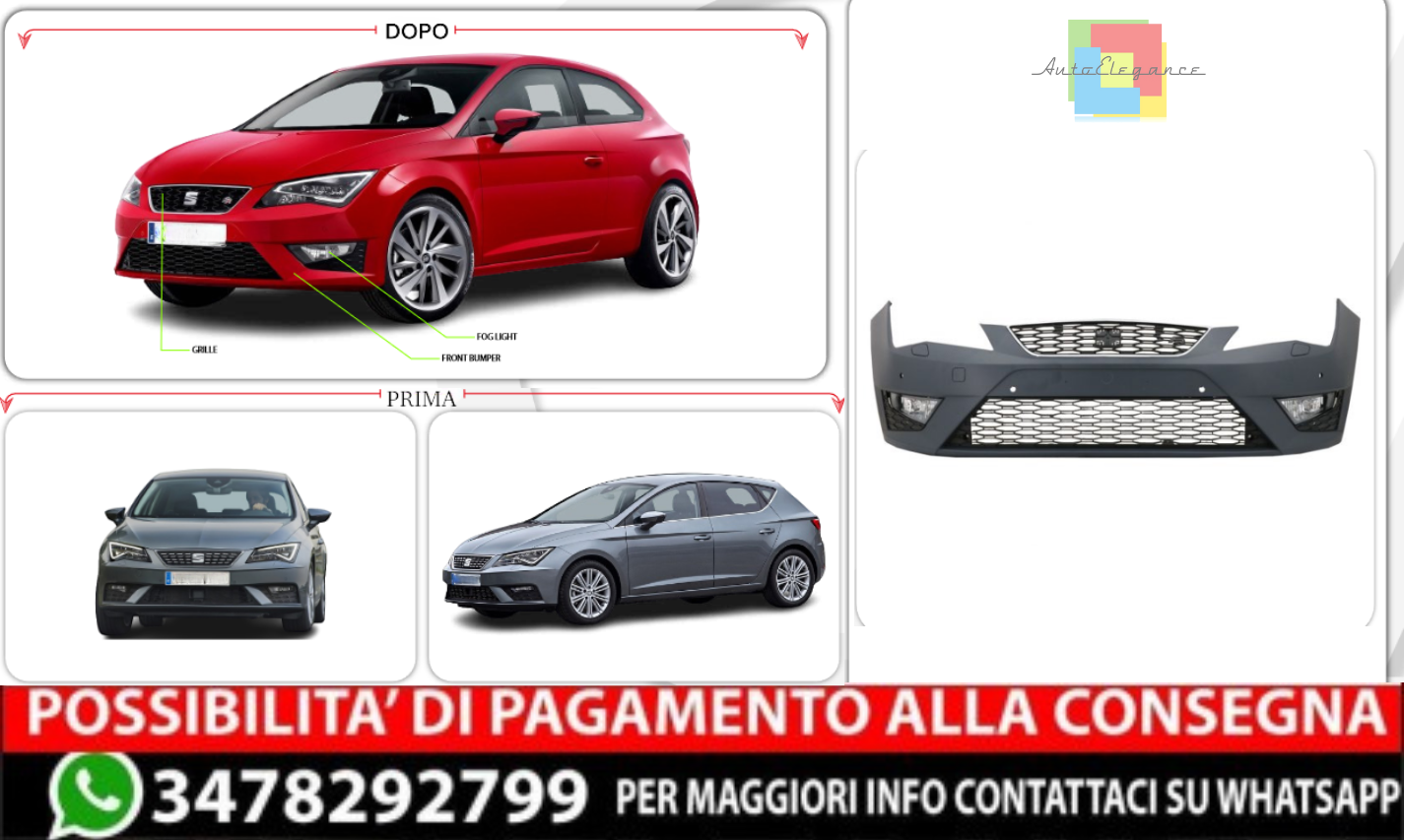 ✨PARAURTI POSTERIORE ADATTO PER SEAT LEON 2014-2020✨