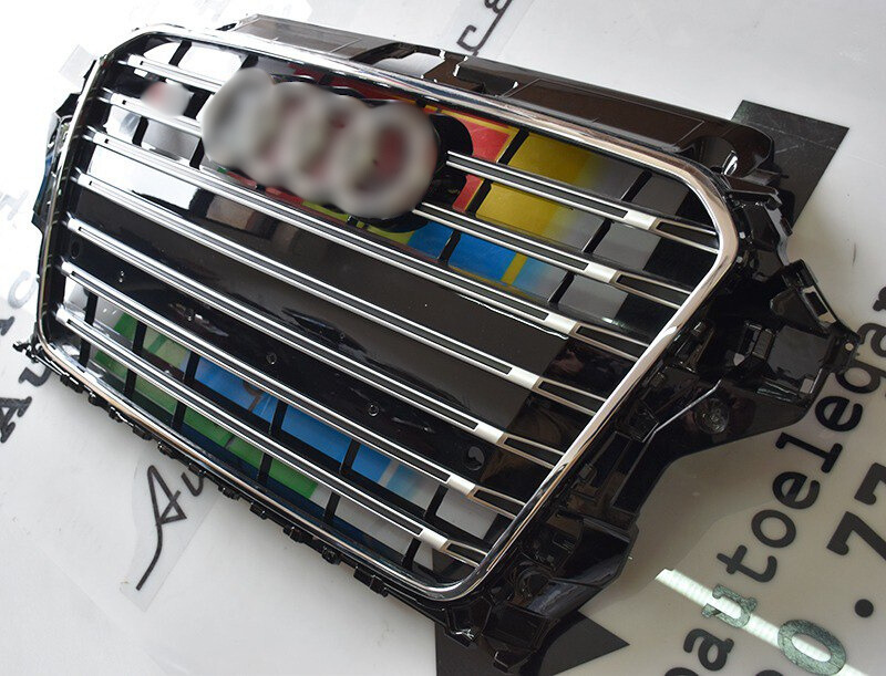 ⭐Art.0597 GRILLE A3 8V 2012-2016 LOOK S3 BLACK CHROME PROFILES⭐ 