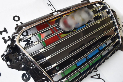 ⭐Art.0597 GRILLE A3 8V 2012-2016 LOOK S3 BLACK CHROME PROFILES⭐ 