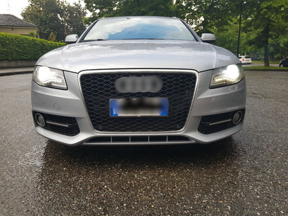 ⭐ART.0614 GRIGLIA RS4 ADATTO PER AUDI A4 B8 LOOK RS4 CROMATA⭐
