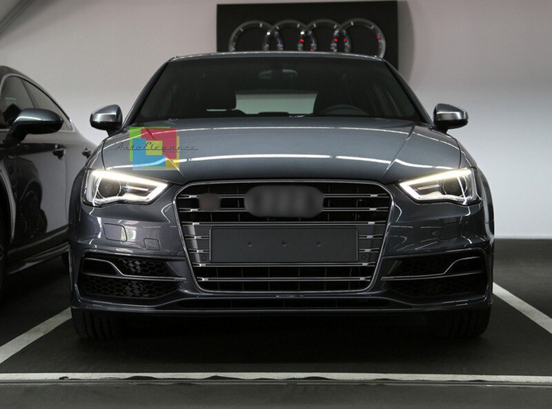 ⭐Art.0597 GRILLE A3 8V 2012-2016 LOOK S3 BLACK CHROME PROFILES⭐ 