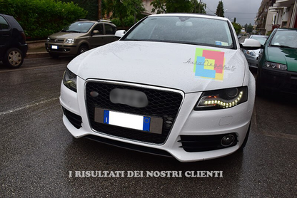 ⭐ART.0614 GRIGLIA RS4 ADATTO PER AUDI A4 B8 LOOK RS4 CROMATA⭐