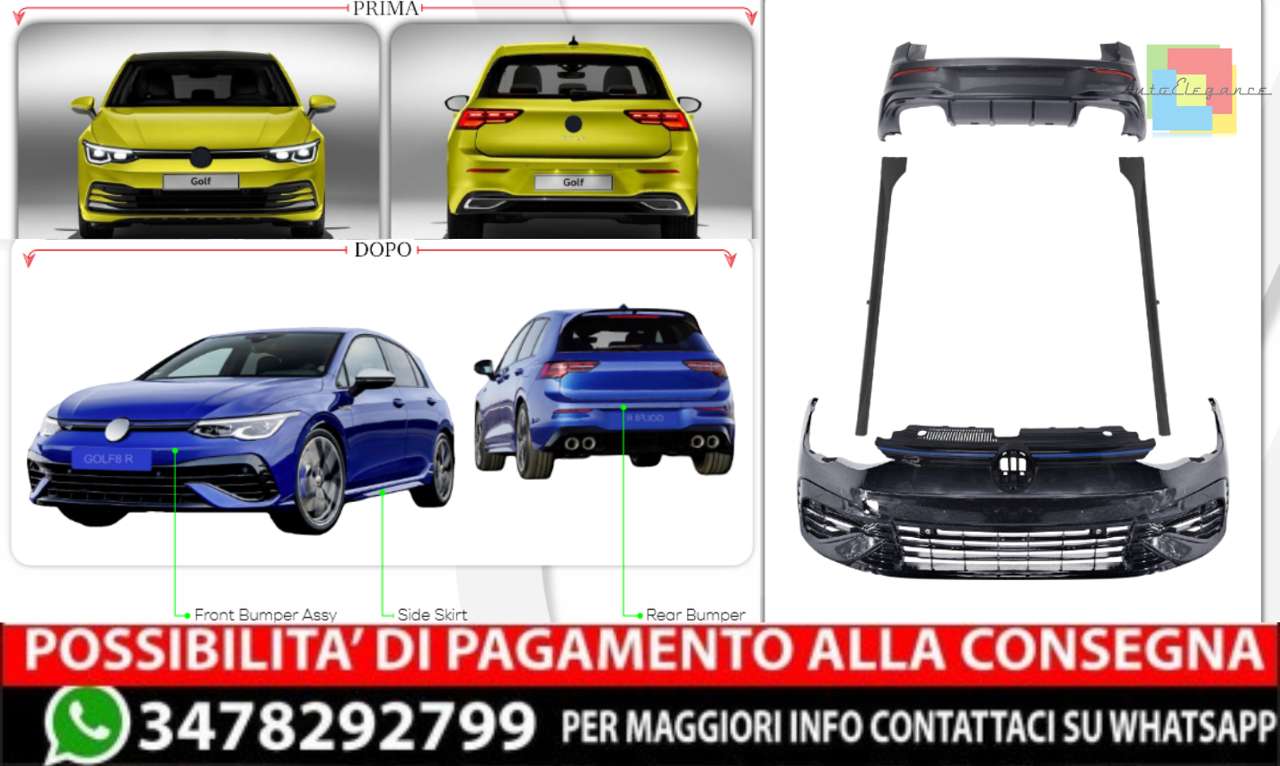 ✨BODYKIT SUITABLE FOR VW GOLF VIII R ✨