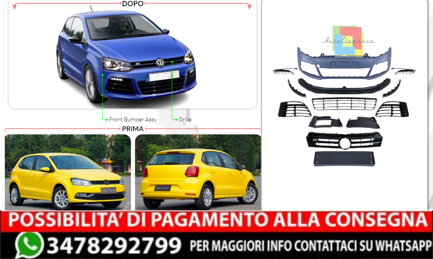 ✨BODYKIT ADATTO PER VW POLO 2010-2017 R20✨