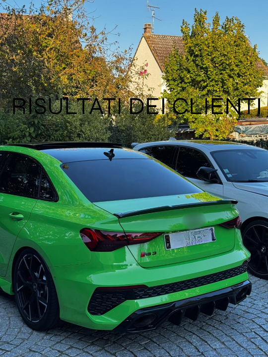 ⭐1849 DIFFUSORE ADATTO PER AUDI A3 8Y BERLINA RS3 LOOK TUNING NERO LUCIDO⭐