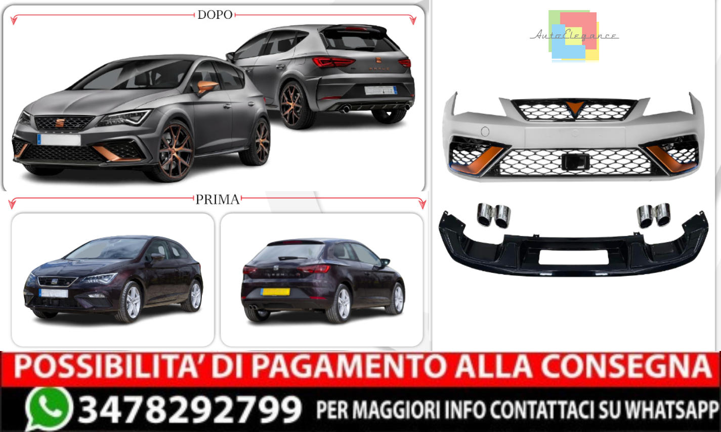 ✨BODYKIT SUITABLE FOR SEAT LEON LEON 17-20 CUPRA R 2017-2020✨