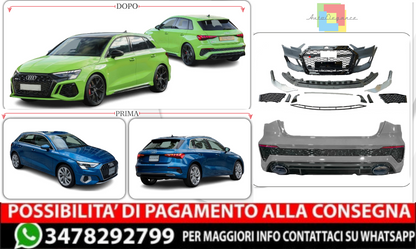 ✨BODYKIT SUITABLE FOR AUDI 2021+ sportback A3 RS3✨
