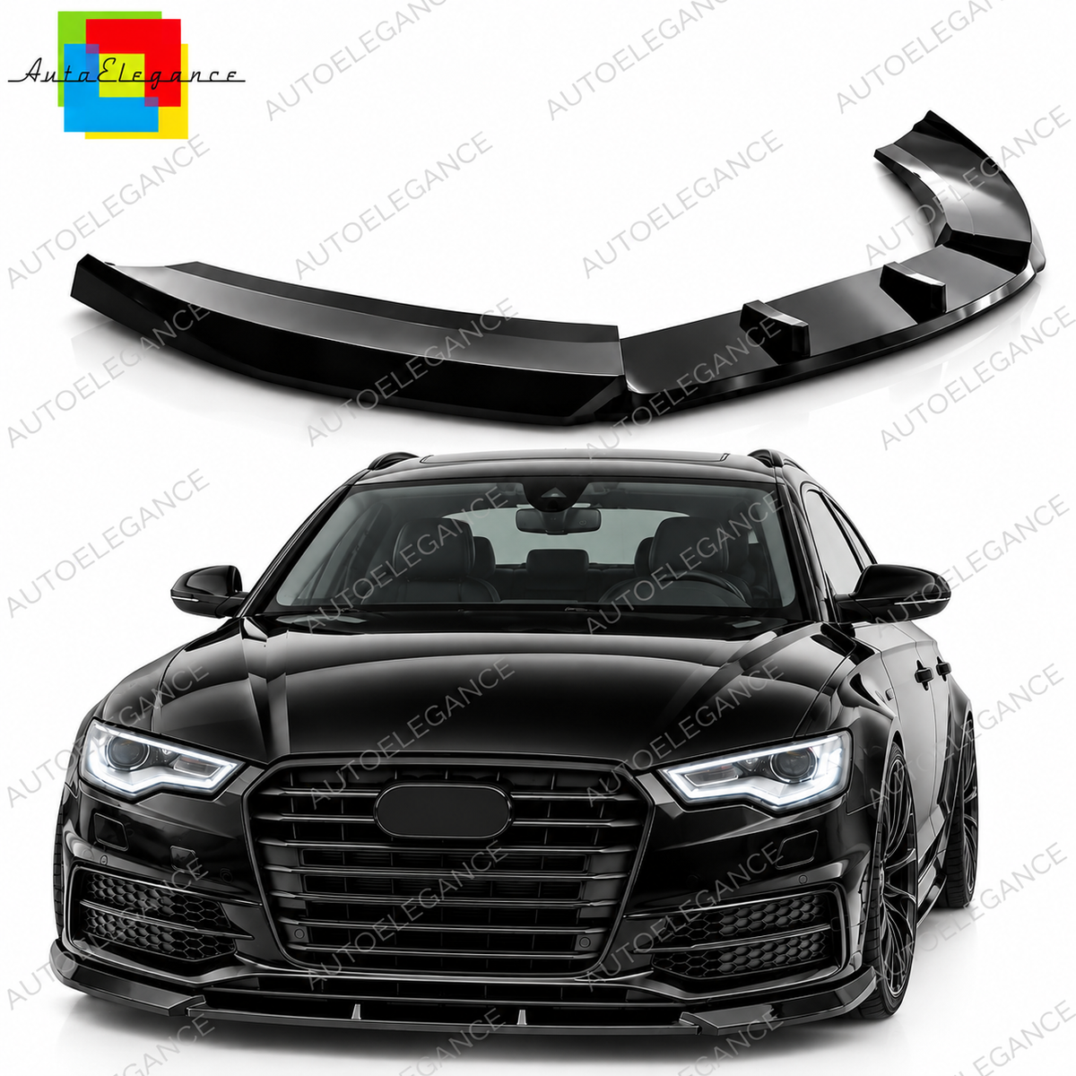 👉ART.11155 Splitter Audi A6 S C7 11+ nero lucido SOLO PER PARAURTI S6 S-Line👈