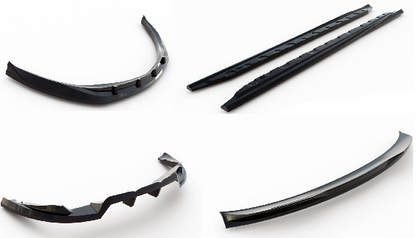 SPLITTER SUITABLE FOR VW GOLF 8 GTI GTD RLINE LOOK GLOSSY BLACK SPORTY DESIGN 