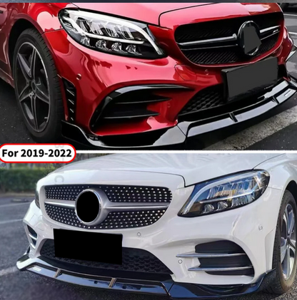 💕ART.8660 SPLITTER Mercedes Benz C W205 2014-2022 NERO LUCIDO 💕