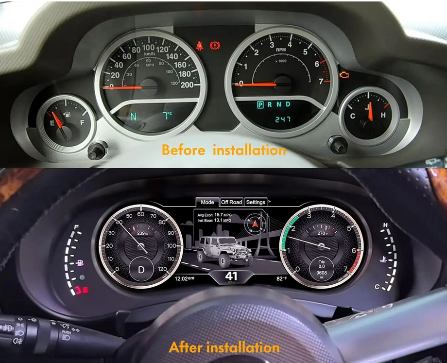 💕 VIRTUAL COCKPIT  JEEP  Wrangler JK 2007-2010 💕