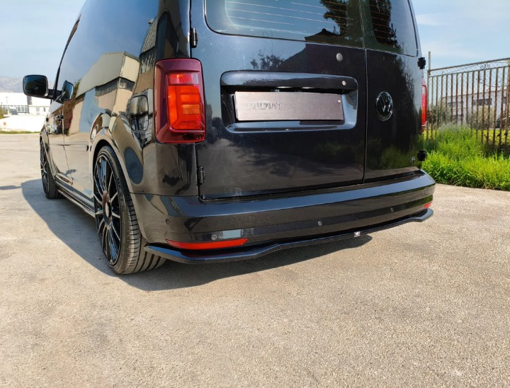 💕ART.9707 SPLITTER POSTERIORI Volkswagen Caddy Mk4 NERO LUCIDO 💕