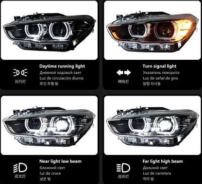 💕 COPPIA FARI FULL FULL LED ADATTI BMW SERIE 2 F20  15-18 PER ALOGENI 💕