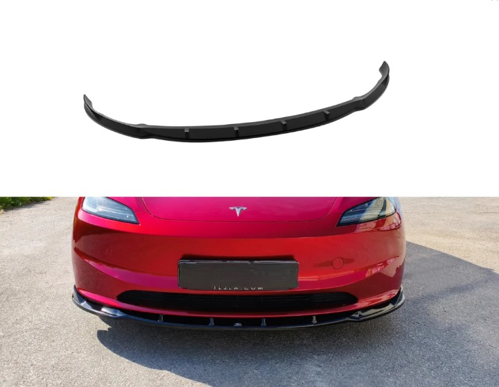 💕ART.9545  SPLITER  Tesla Model 3 Mk1 NERO  LUCIDO💕