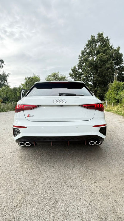 💕ART. 1085 DIFFUSORE AUDI A3 8Y 2020-2024  LOOK S3 NERO LUCIDO  💕