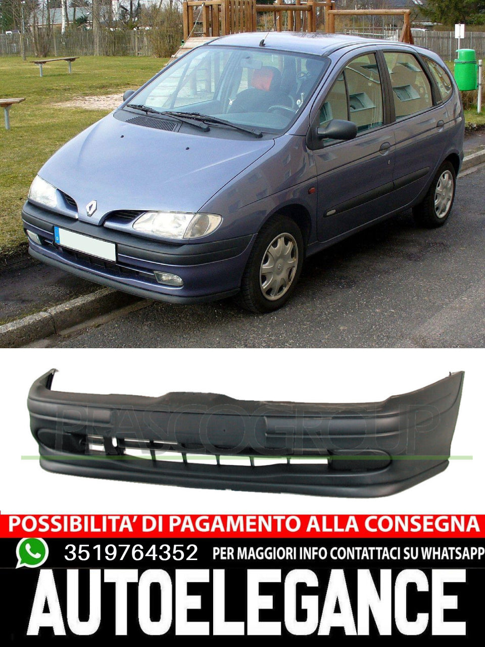 Prasco Front Bumper NOT PRIMERED for RENAULT SCENIC MEGANE RN0301001