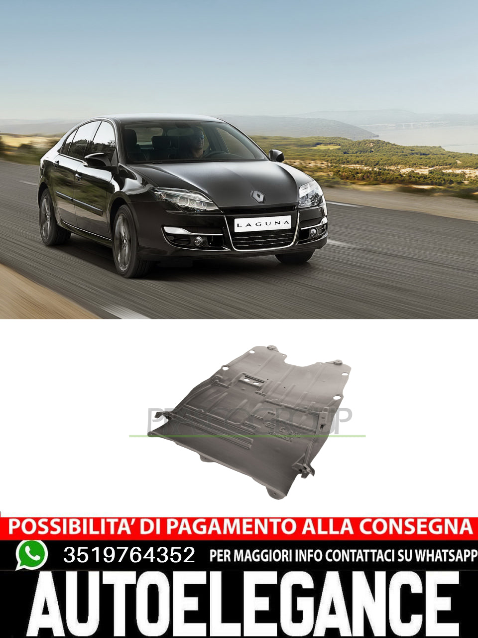 Riparo Motore Prasco MOD. DIESEL/BENZINA Per Renault Laguna 758900002R
