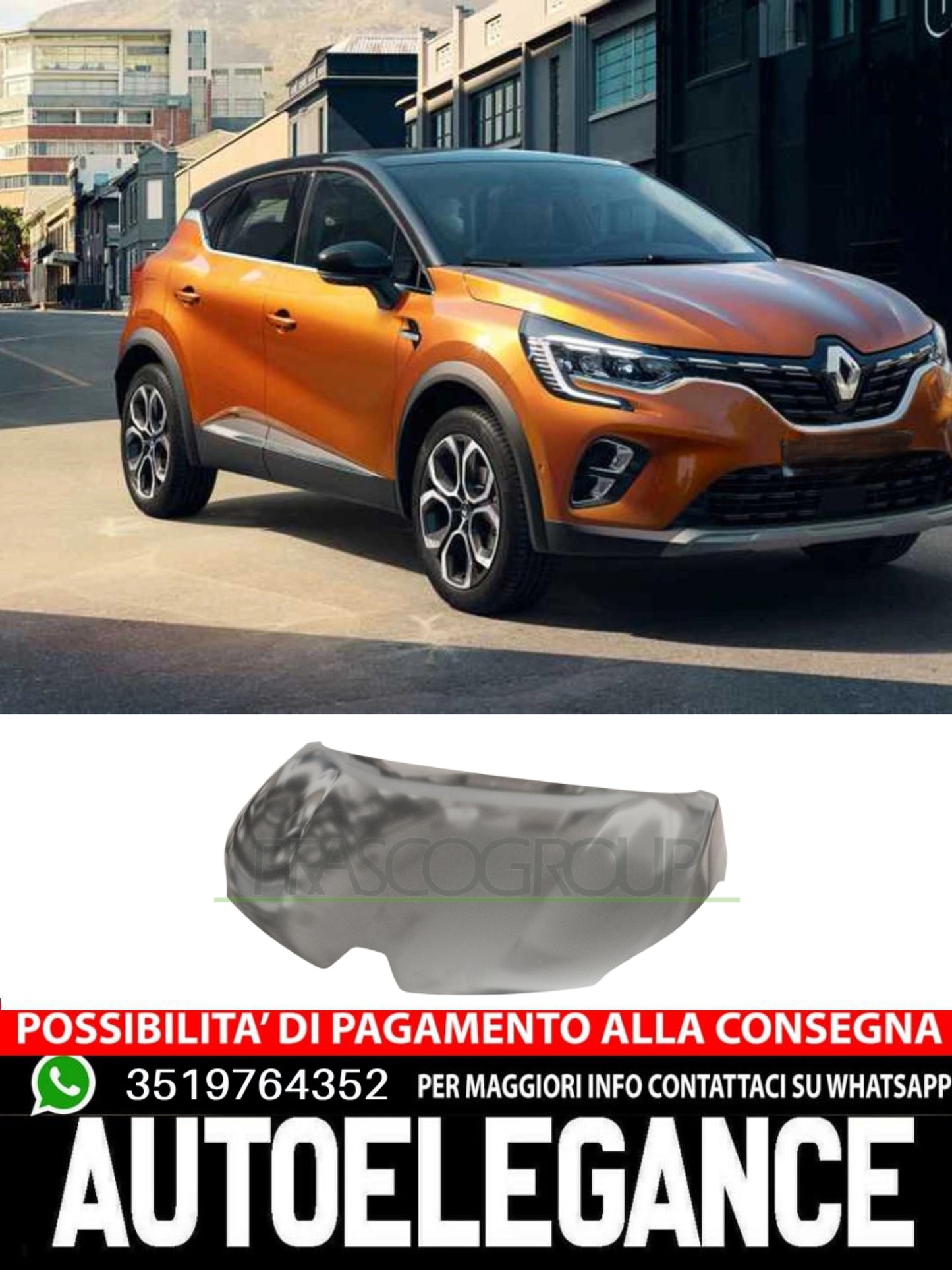 Cofano anteriore Prasco per RENAULT CAPTUR 651004529R